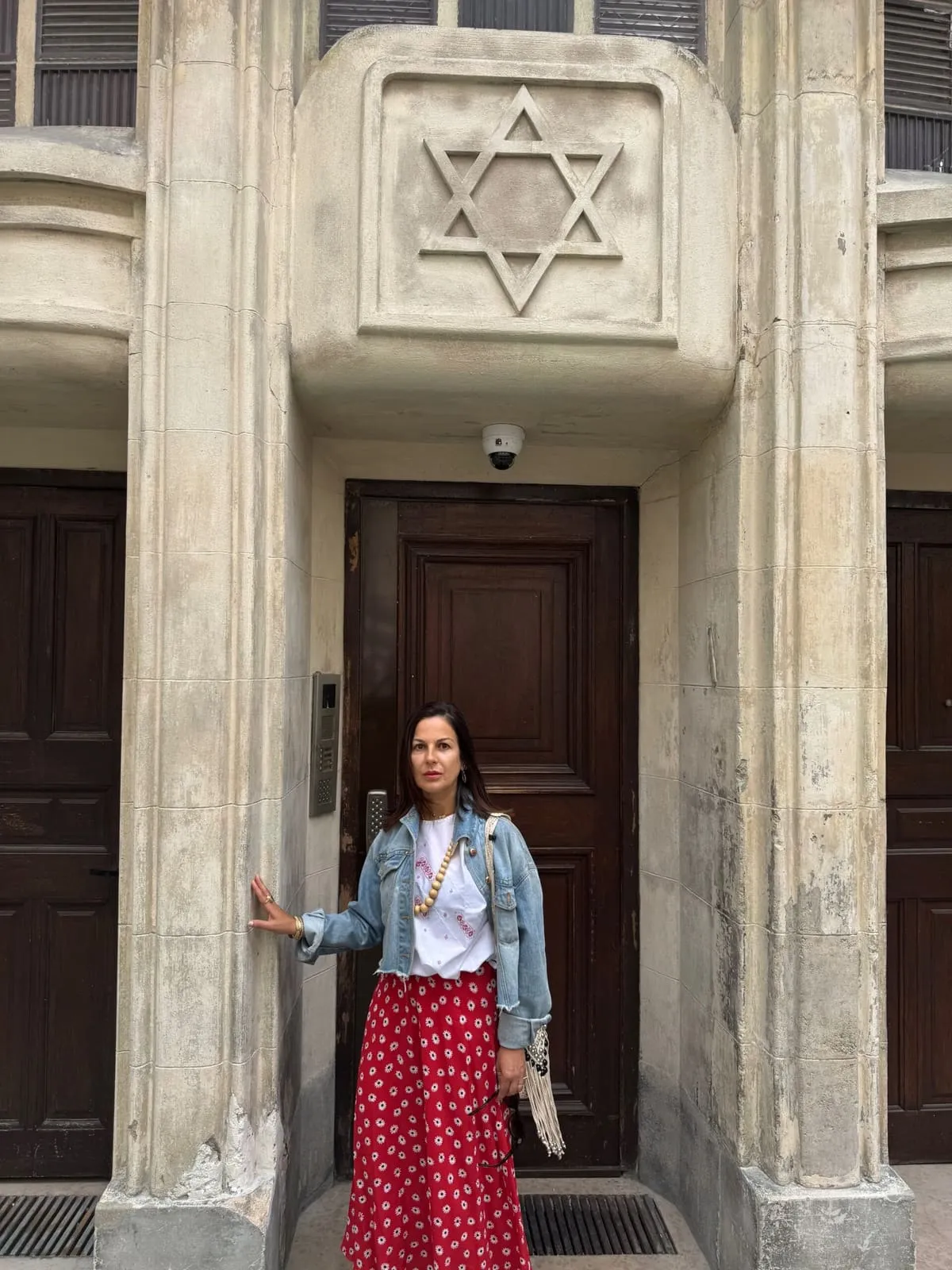 At the entrance of a Marais synagogue